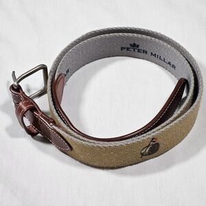 Peter Millar Tan and Brown Men's Belt Size 38
